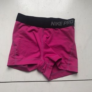 Pink nike pros 🐆 size xs